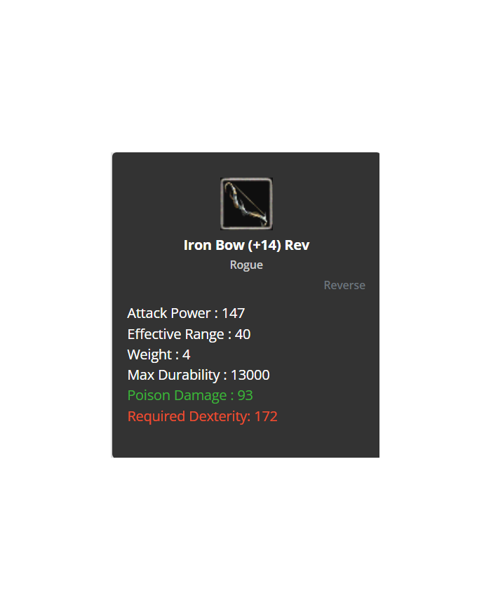 +14 Reverse Iron Bow