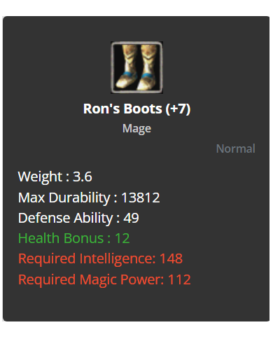 +7 Ron Set ( Mage )