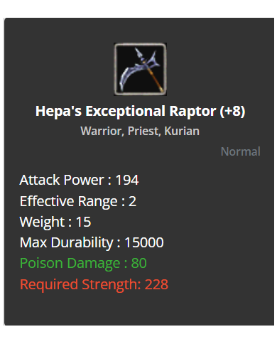 +8 Hepa's Exp Raptor