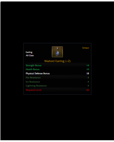 +2 Warlord Earring