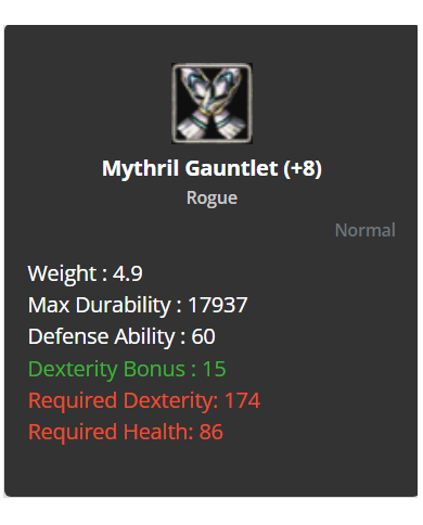+8  MYTHRİL SET 