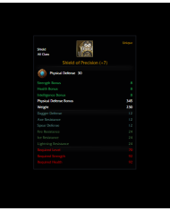 Shield of Precision (+7) P.Defense Warrior %6 Rün