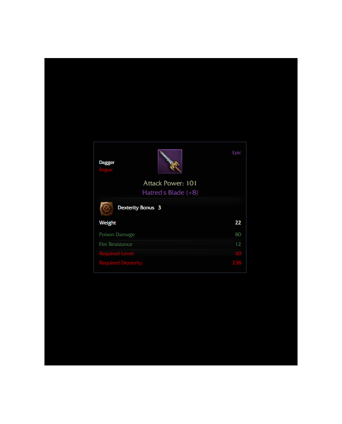 +8 Hatred Blade