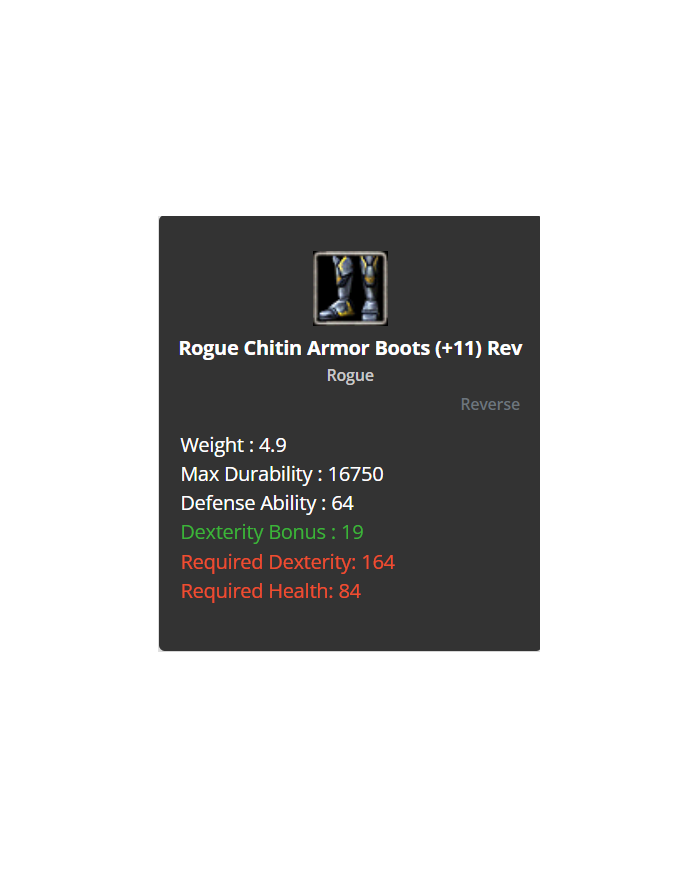 reb11 chd + rogue chitin set