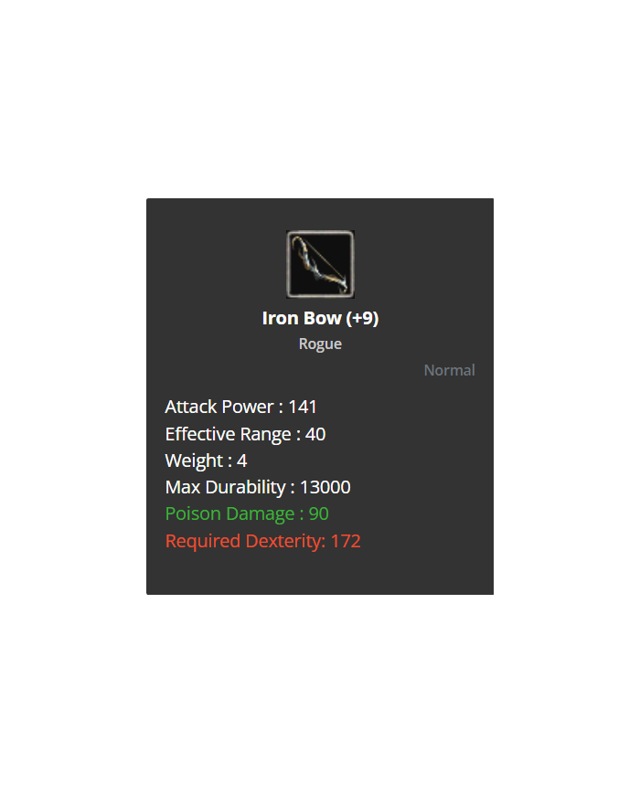 +9 iron bow