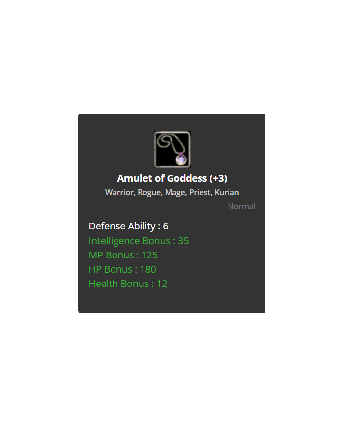 +3 Amulet of Godded