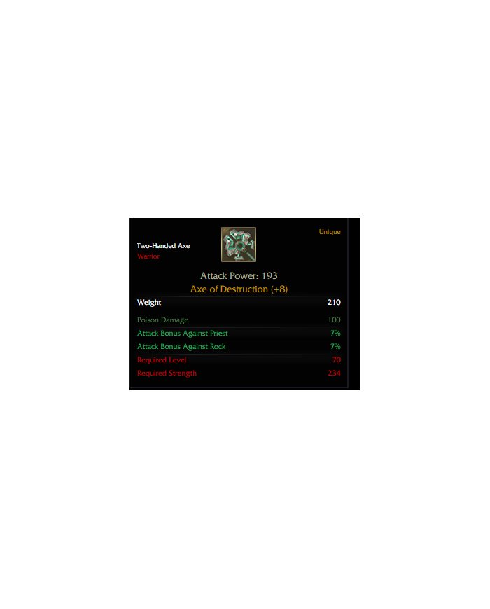+8 Axe Of Destruction