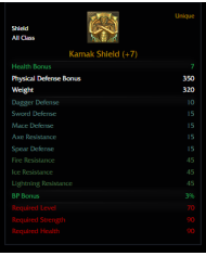 +7 Karnak Shield ( Rogue Def %5 Rünlü )