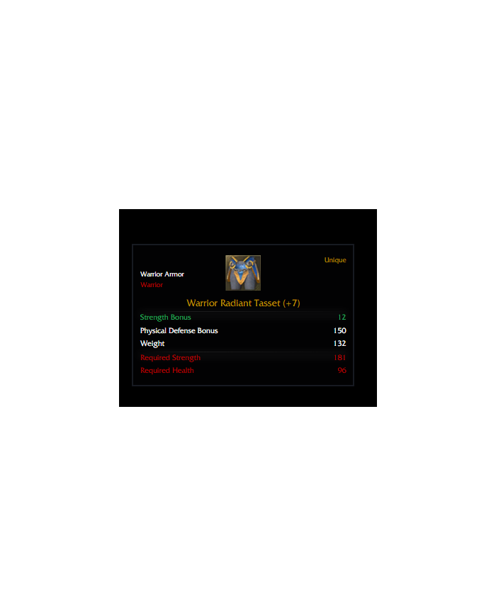 +7 Warrior Radiant Set