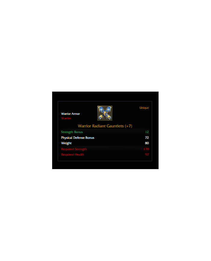+7 Warrior Radiant Set