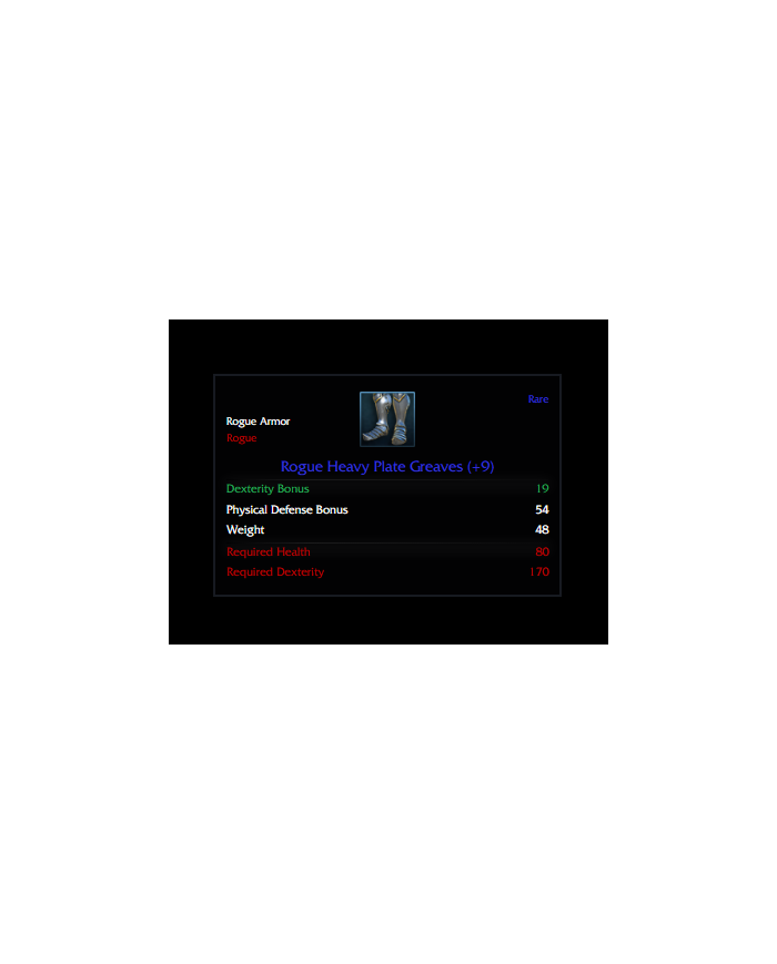 +9 ROGUE HEAVY PLATE