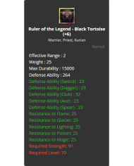 +7 Ruler of Black Tortoise