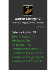 +2 Warrior Earring