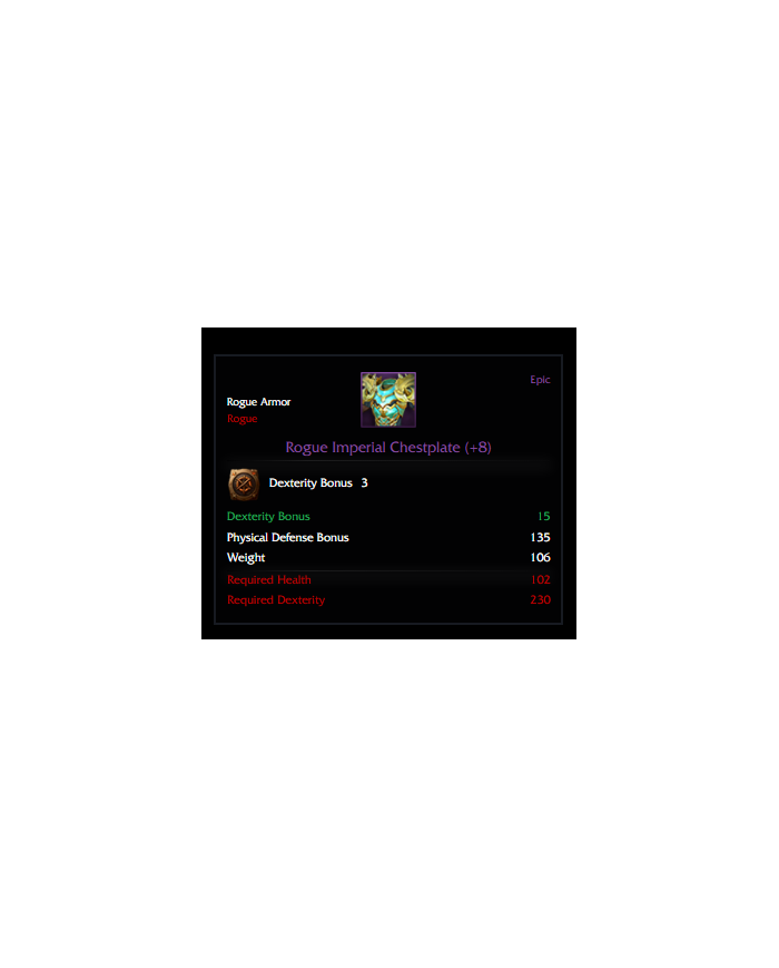 ROGUE İMPERİAL +8 SET (15 DEX)