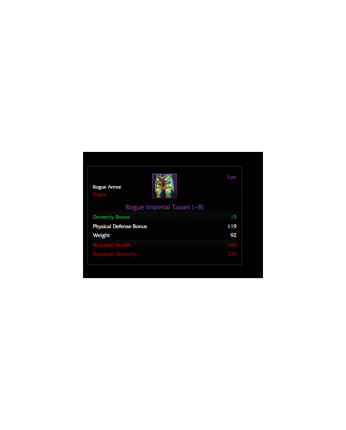 ROGUE İMPERİAL +8 SET (15 DEX)