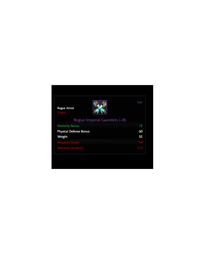 ROGUE İMPERİAL +8 SET (15 DEX)
