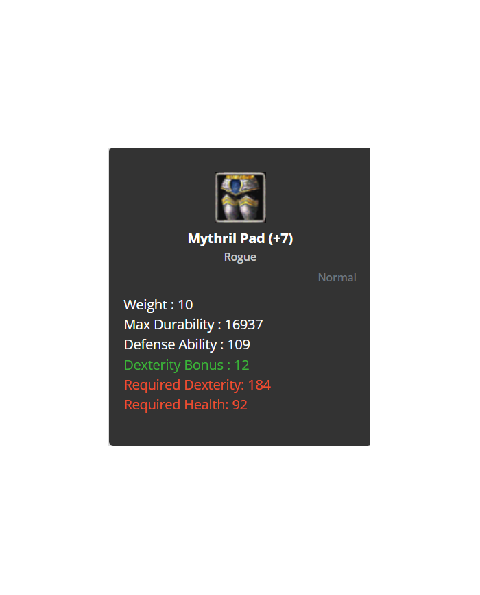 Mythril Set +8 Set