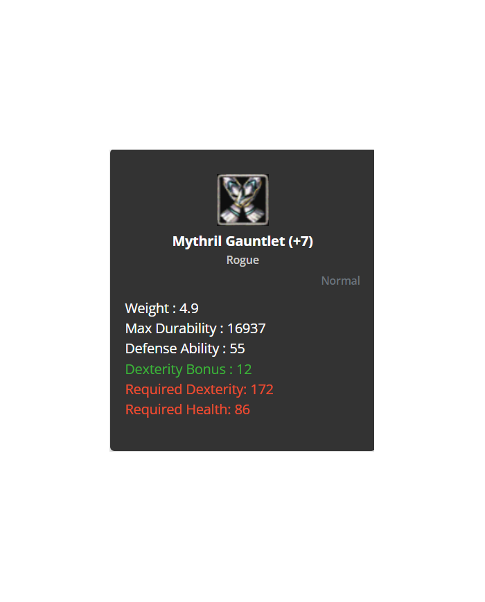 Mythril Set +8 Set